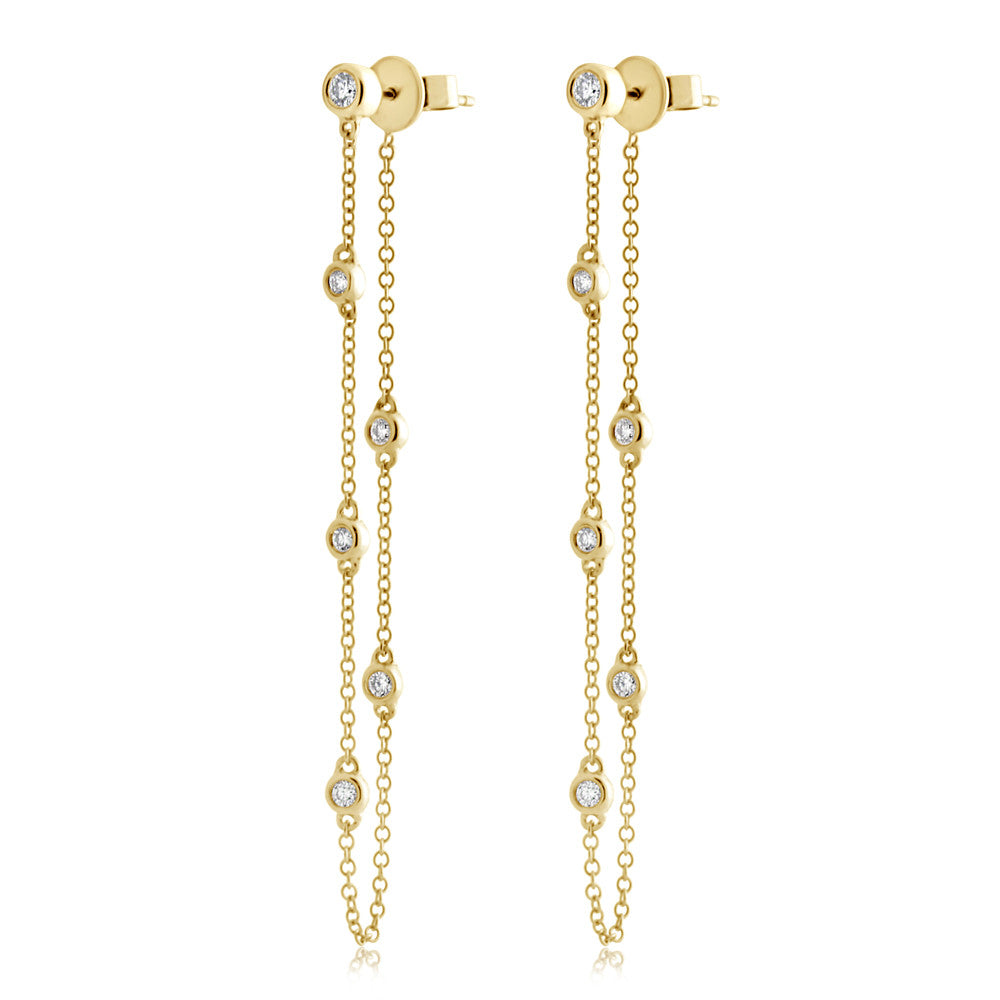 Buy Leafy Tinklets Gold Earrings 22 KT yellow gold (3.95 gm). | Online By  Giriraj Jewellers